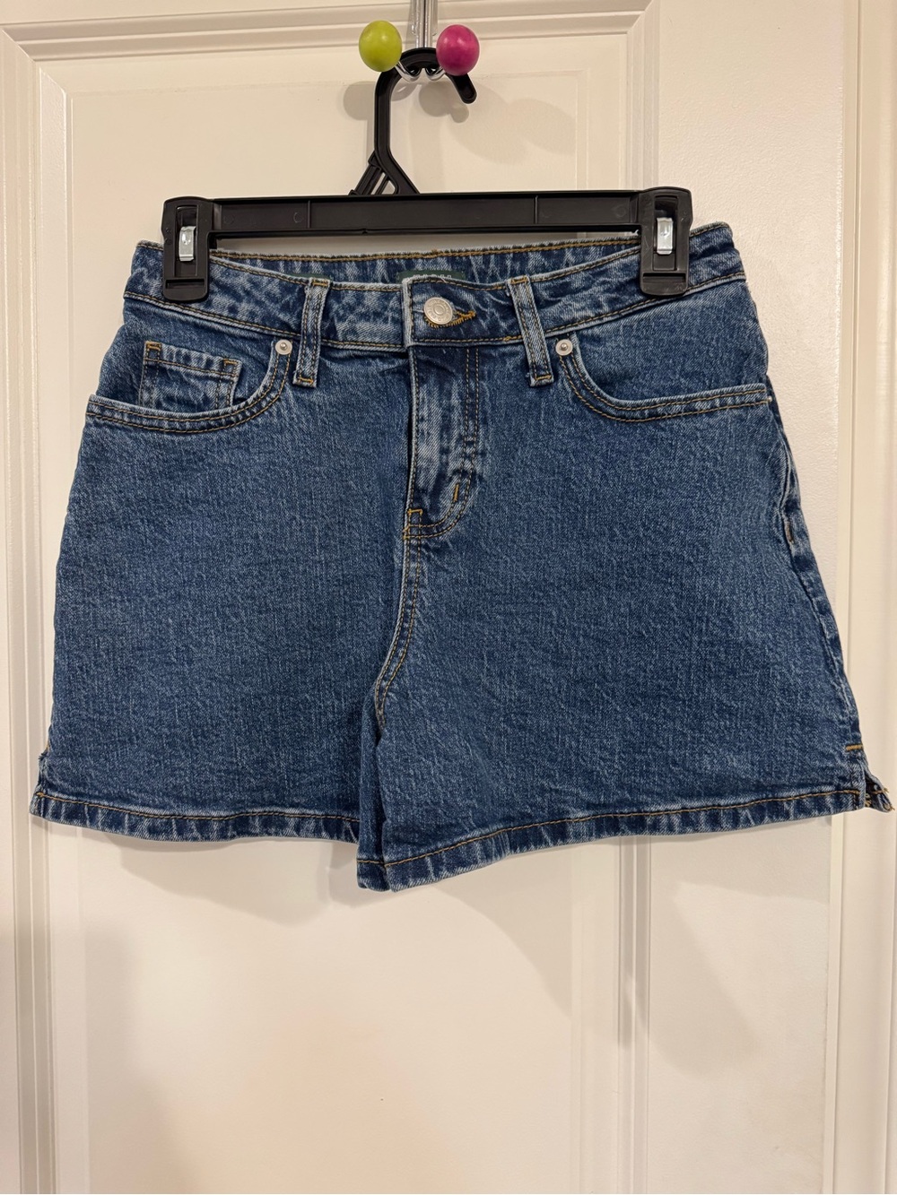 Classic High-Waist Blue Denim Shorts